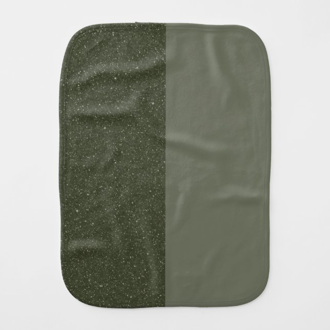 Two-Tone Moss Burp Cloth | Vertical Split (Custom) (Front)
