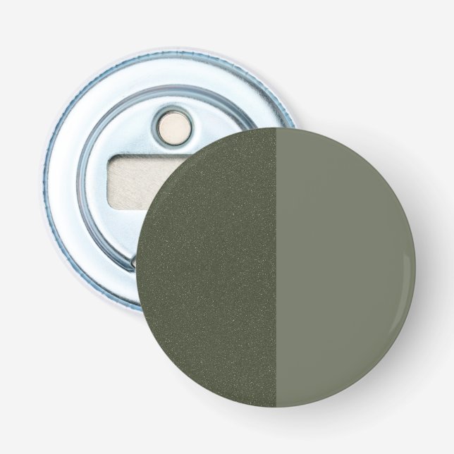 Two-Tone Moss Button Bottle Opener Badge - Custom (Front)