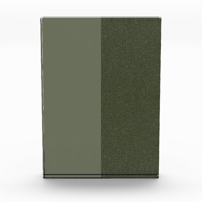 Two Tone Moss Green Acrylic Award – Customizable (Front)