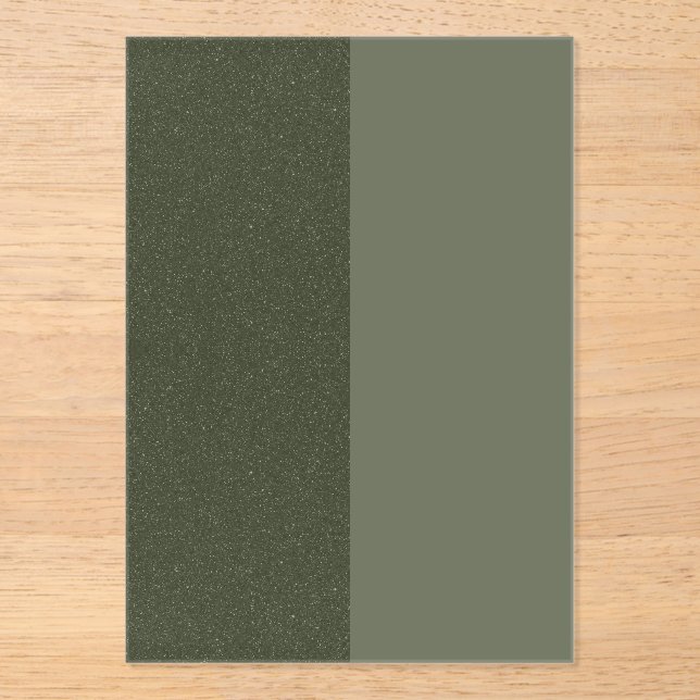 Two-Tone Moss Green Acrylic Invitation – Customize (Front)