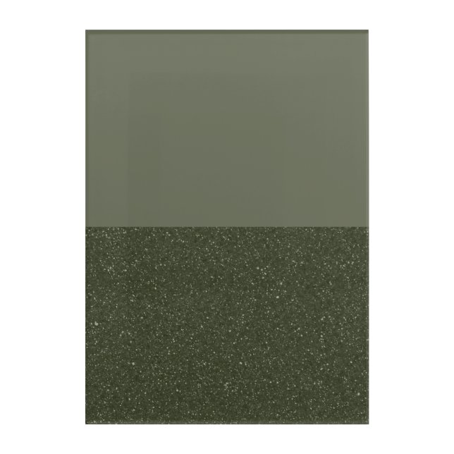 Two-Tone Moss Green Acrylic Wall Art – Customize (Front)