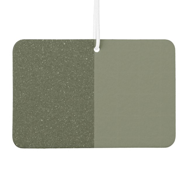 Two-Tone Moss Green Air Freshener – Customizable (Front)