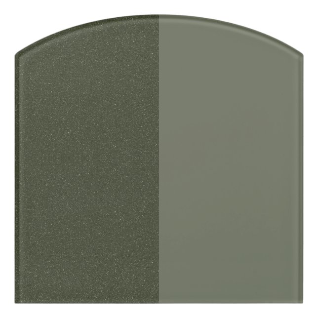 Two-Tone Moss Green Arch Sign – Customizable (Contour Front)