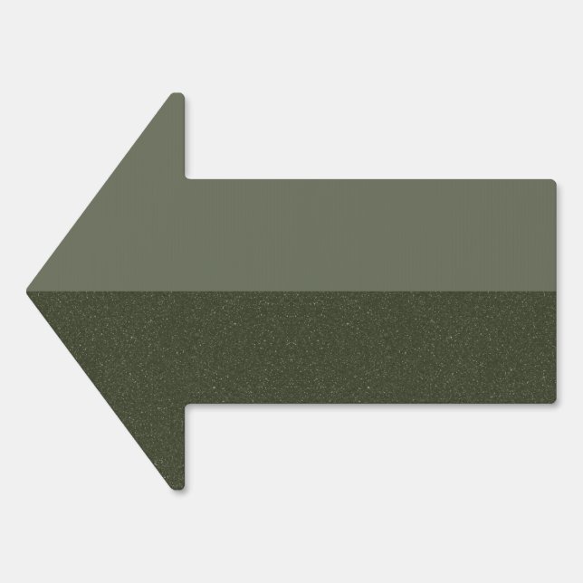 Two-Tone Moss Green Arrow Sign – Customizable (Front)