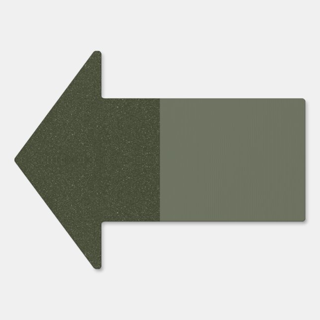 Two-Tone Moss Green Arrow Yard Sign – Customizable (Front)