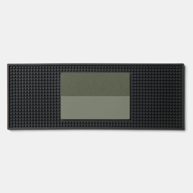 Two-Tone Moss Green Bar Mat – Customizable (Front)