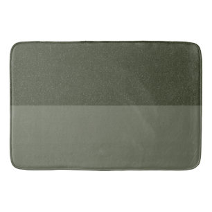 Two-Tone Moss Green Bath Mat – Customizable