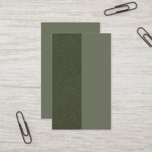 Two-Tone Moss Green Business Card – Customizable