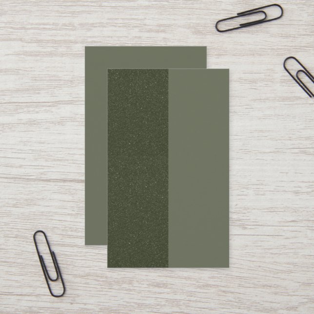 Two-Tone Moss Green Business Card – Customizable (Front/Back In Situ)