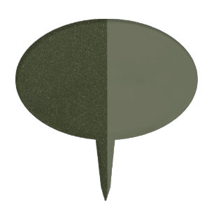 Two-Tone Moss Green Cake Pick Topper – Customize