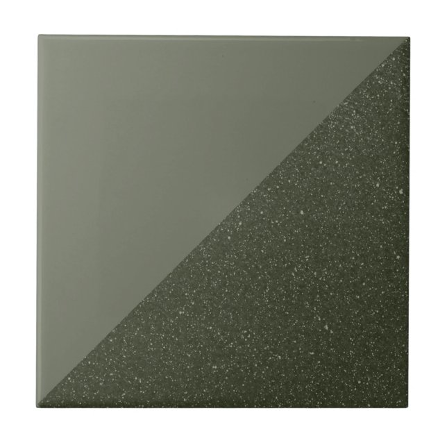 Two-Tone Moss Green Ceramic Tile (Front)