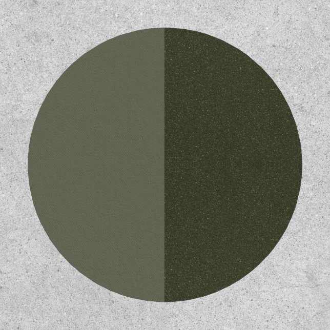 Two-Tone Moss Green Circle Patch – Customizable (Front)
