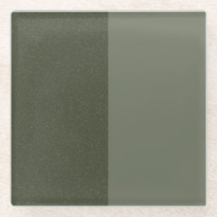 Two-Tone Moss Green Coaster – Customizable
