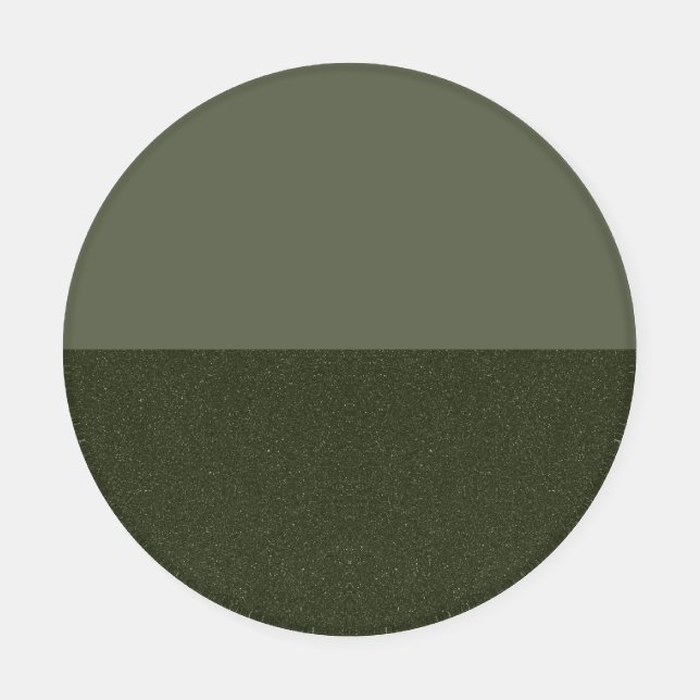 Two-Tone Moss Green Coaster Set – Customizable (Single)