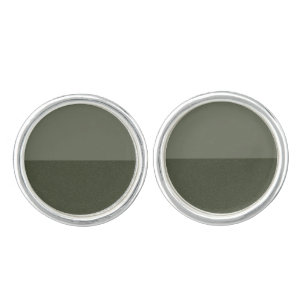Two-Tone Moss Green Cufflinks – Custom Bulk Gift