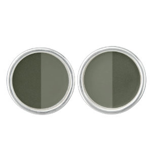 Two-Tone Moss Green Cufflinks – Customizable