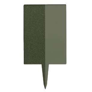 Two-Tone Moss Green Custom Cake Topper Pick