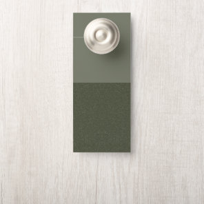 Two-Tone Moss Green Custom Door Hanger – Customize