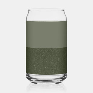 Two-Tone Moss Green Custom Drinkware Glass Can