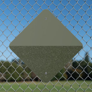 Two-Tone Moss Green Custom Metal Sign