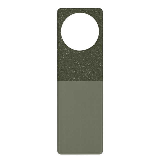 Two-Tone Moss Green Door Hanger – Customizable (Front)