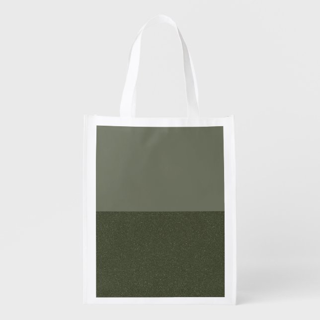 Two-Tone Moss Green Eco Tote – Customizable (Front)