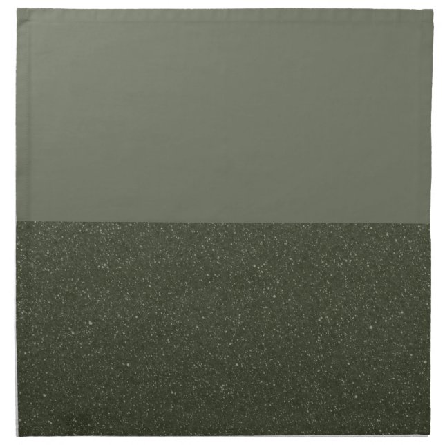 Two-Tone Moss Green Event Cloth Napkin Set (Front)