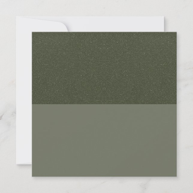 Two-Tone Moss Green Flat Card – Customizable (Front)