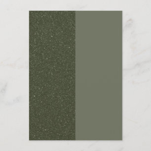Two-Tone Moss Green Flat Menu Card – Customizable