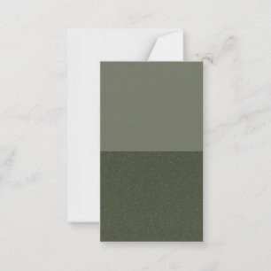 Two-Tone Moss Green Flat Note Card – Customizable