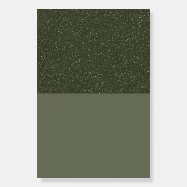 Two-Tone Moss Green Foam Sign Board – Customizable (Front)