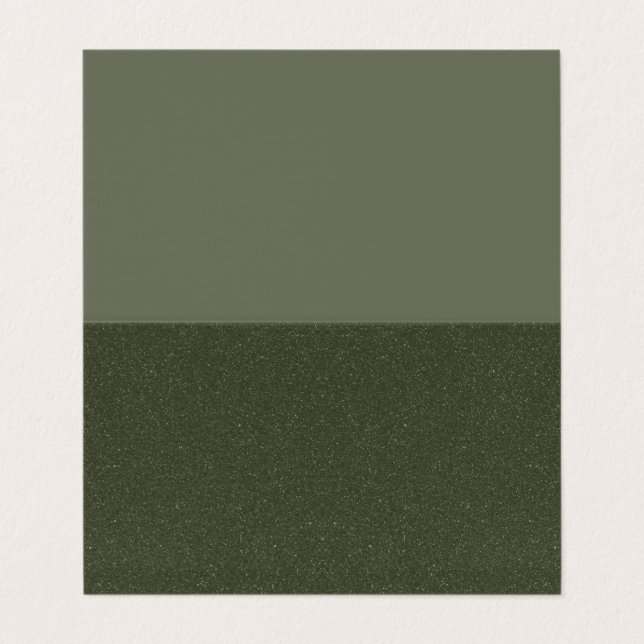 Two-Tone Moss Green Folded Card – Customizable (Outside Unfolded)