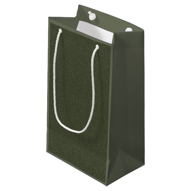 Two-Tone Moss Green Gift Bag (Customizable) (Front Angled)