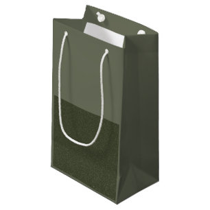 Two-Tone Moss Green Gift Bag – Customizable