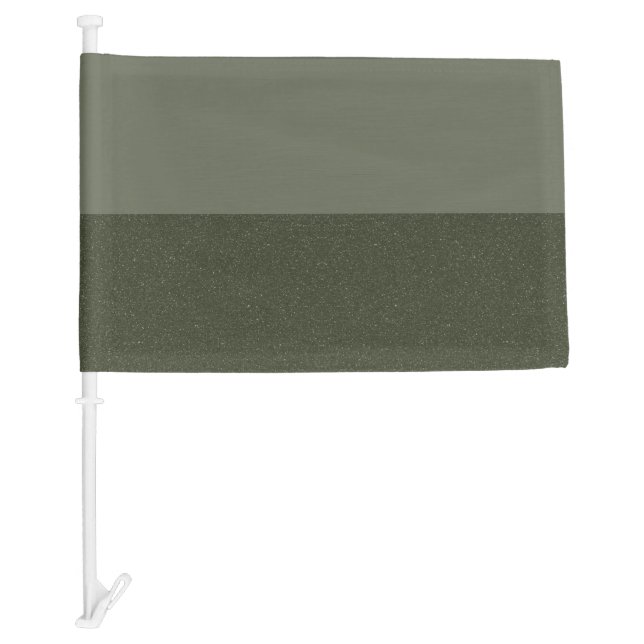 Two-Tone Moss Green Glitter Car Flag – Customize (Front)