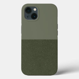 Two-Tone Moss Green iPhone 13 Case – Customizable