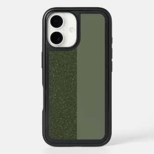 Two-Tone Moss Green iPhone 16 Case – Customizable