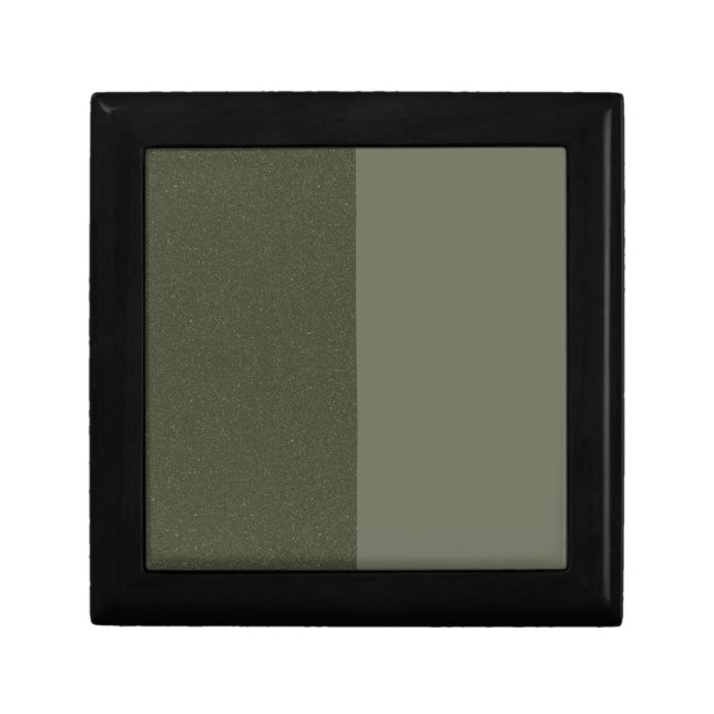 Two-Tone Moss Green Keepsake Box – Customizable (Front)
