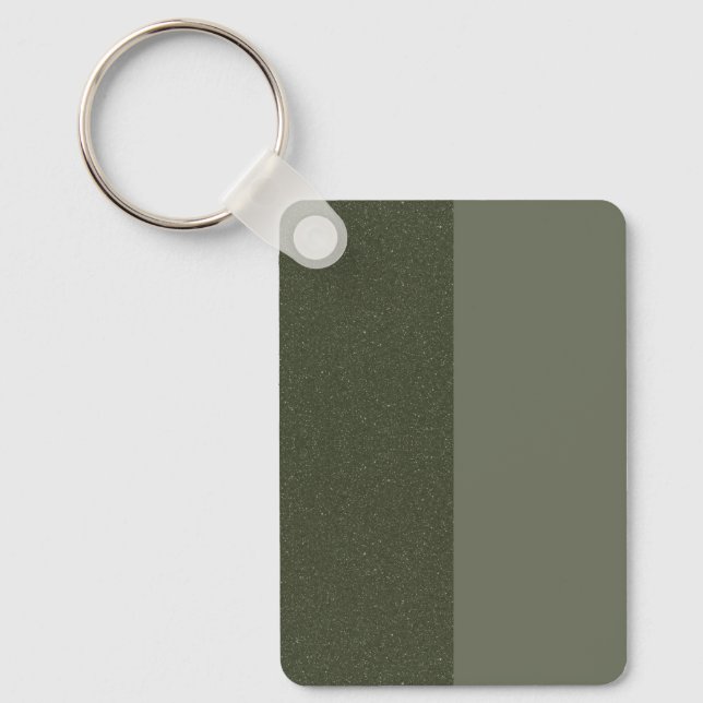 Two-Tone Moss Green Keychain (Customizable) (Front)