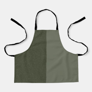 Two-Tone Moss Green Kids Apron – Customizable