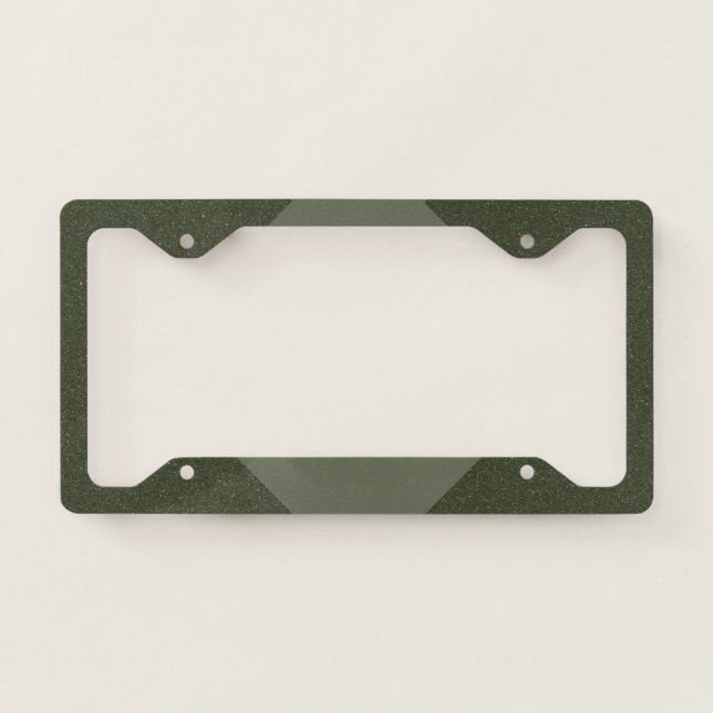 Two-Tone Moss Green License Plate Frame (Front)