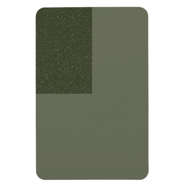 Two-Tone Moss Green Magnet With Texture Block (Vertical)