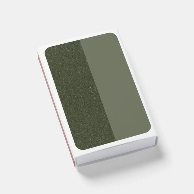 Two-Tone Moss Green Matchbox – Customizable Matchboxes (Front Closed)
