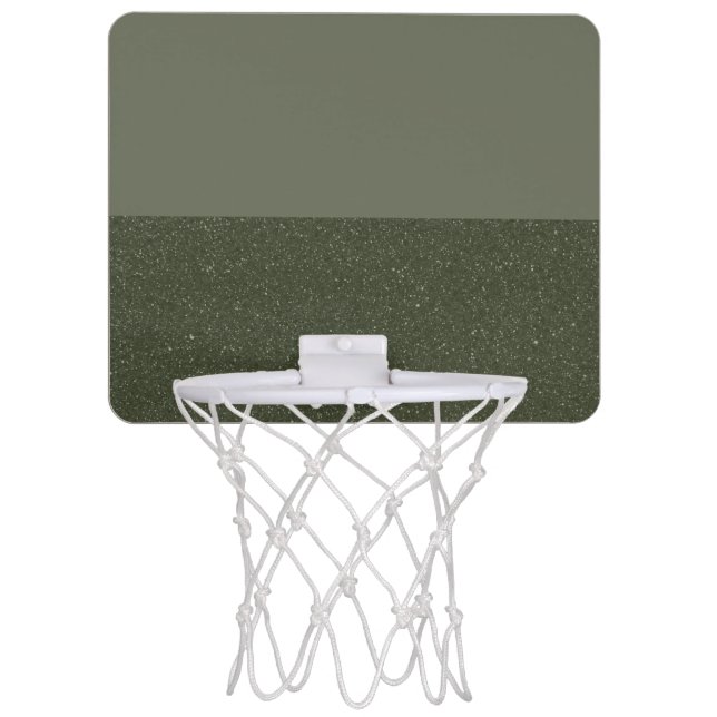 Two-Tone Moss Green Mini Basketball Hoop (Custom) (Front)