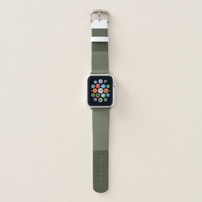 Two-Tone Moss Green Noise Watch Band – Customize (Front)