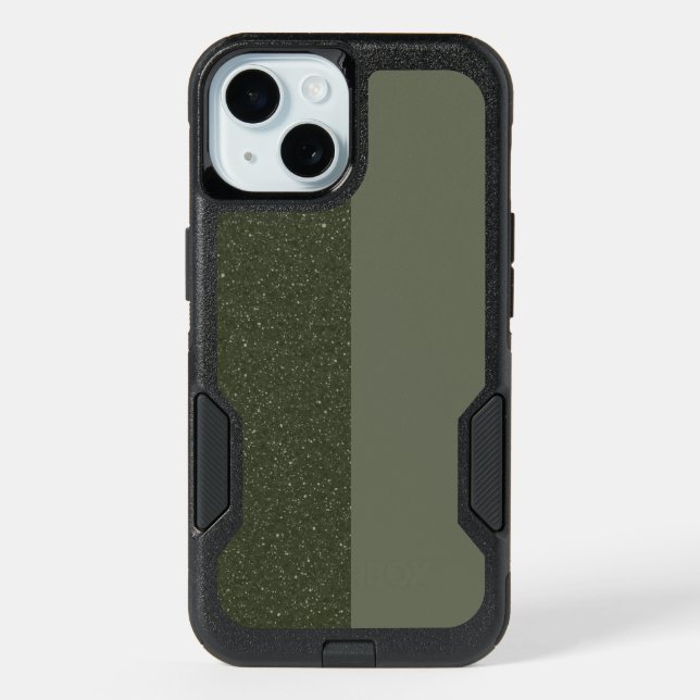 Two-Tone Moss Green OtterBox Case – Customizable (Back)