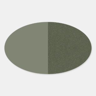 Two-Tone Moss Green Oval Sticker – Customizable