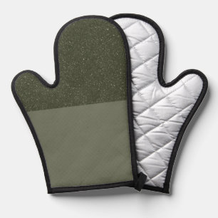 Two-Tone Moss Green Oven Mitt – Customizable