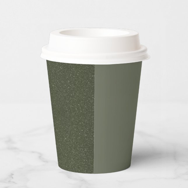 Two-Tone Moss Green Paper Cup – Customizable (Right)