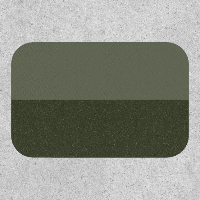 Two-Tone Moss Green Patch – Half & Half Style (Front)